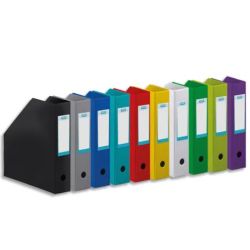 OXFORD Porte-revues en PVC soudé, dos de 7cm 32X24cm, livré à plat. Coloris assortis 10 couleurs.